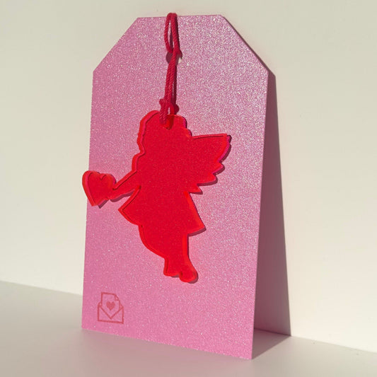 Acrylic Cupid Gift Tag