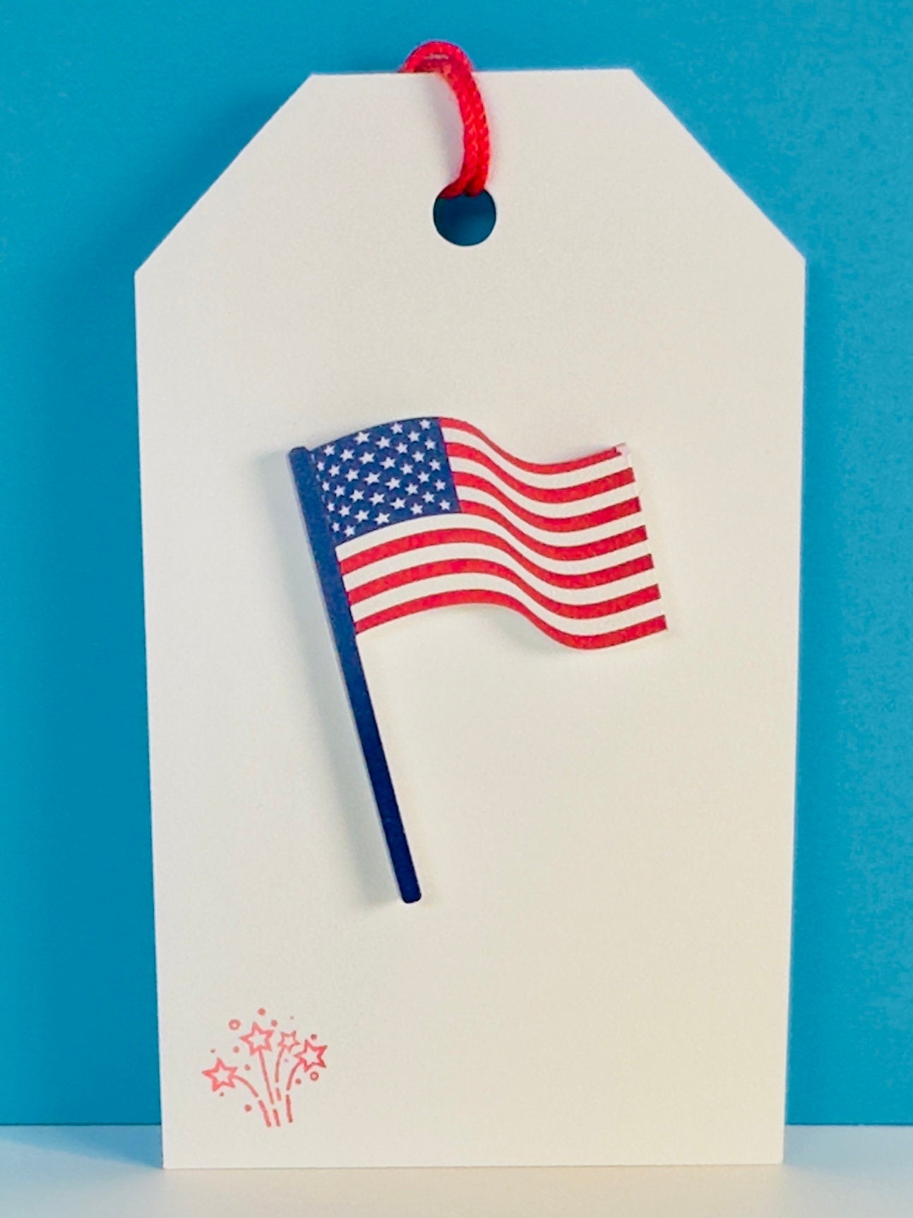 American Flag Gift Tag