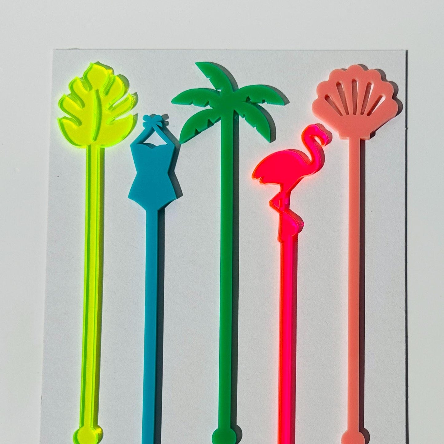 Palm Beach Vibes Acrylic Drink Stirrers