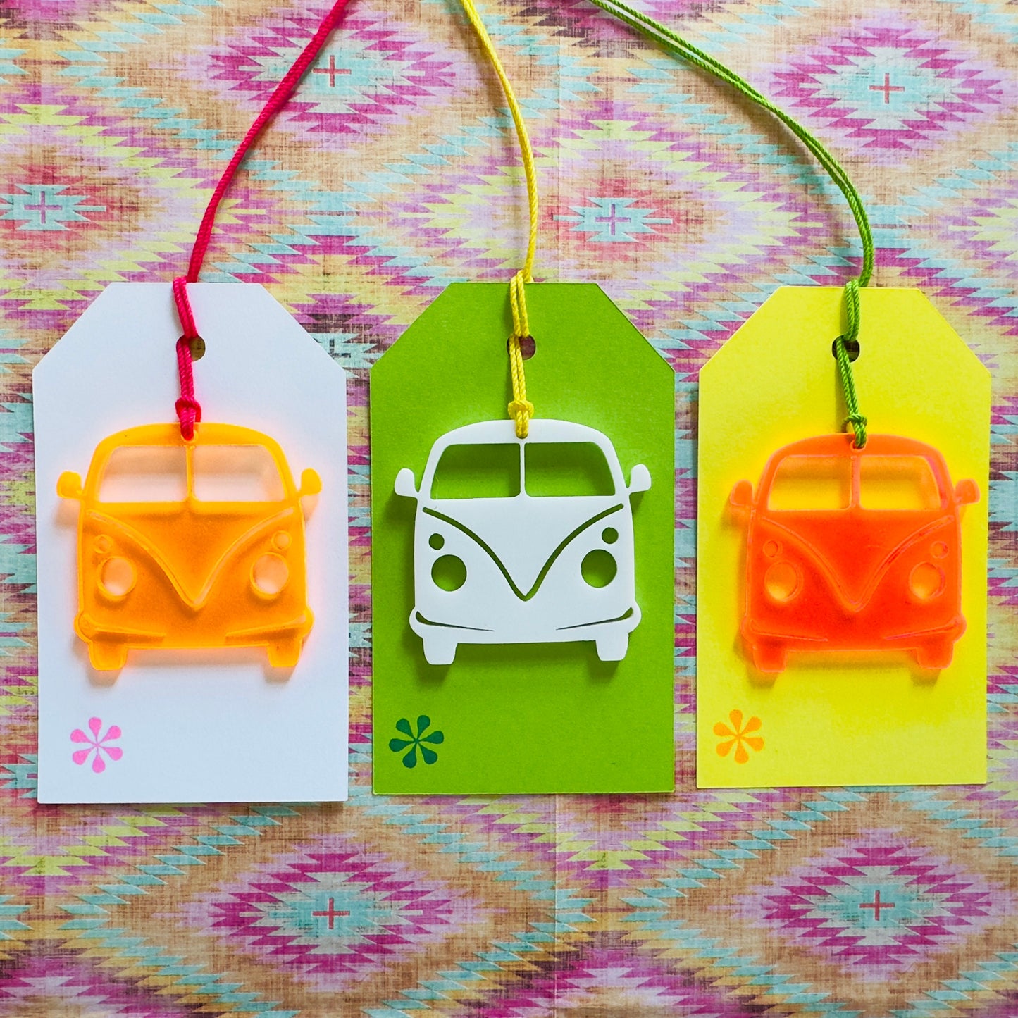 Acrylic VW Bus Gift Tag