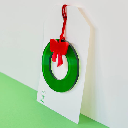 Acrylic Wreath Gift Tag
