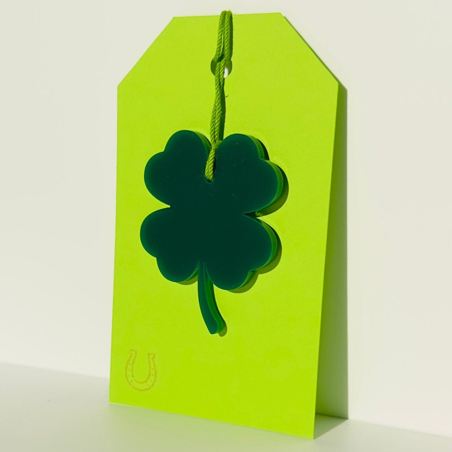 Acrylic Shamrock Gift Tag