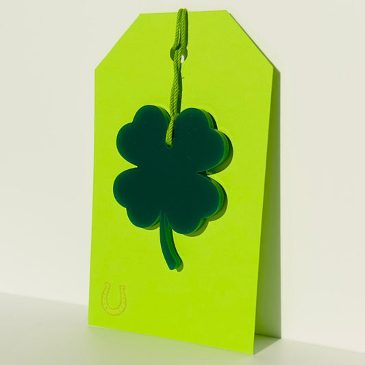 Acrylic Shamrock Gift Tag