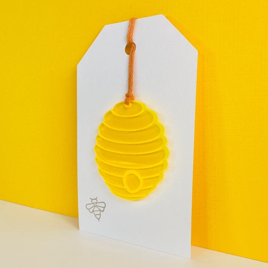 Acrylic Bee Hive Gift Tag