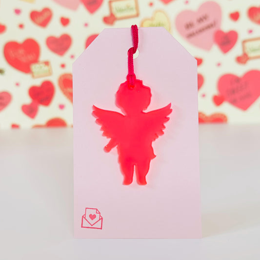 Acrylic small Cupid Valentine's Gift Tag