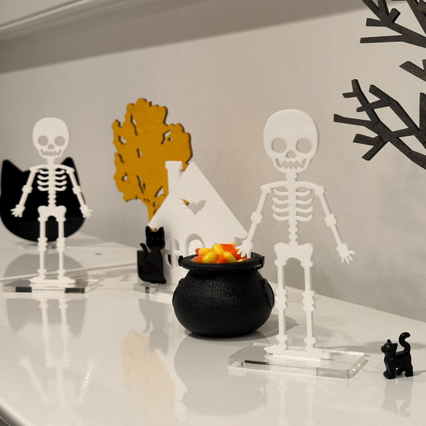 Acrylic Skeleton Halloween Tabletop Decor