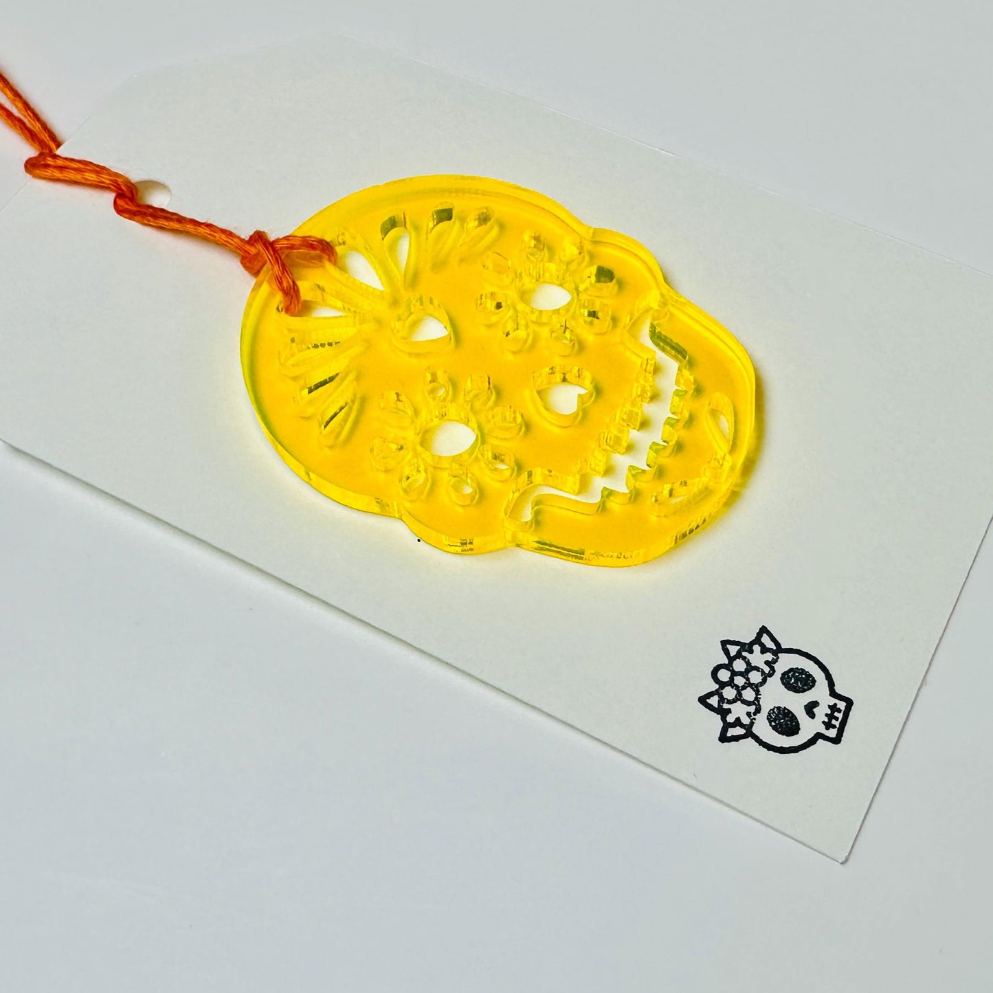 Acrylic Sugar Skull Gift Tag
