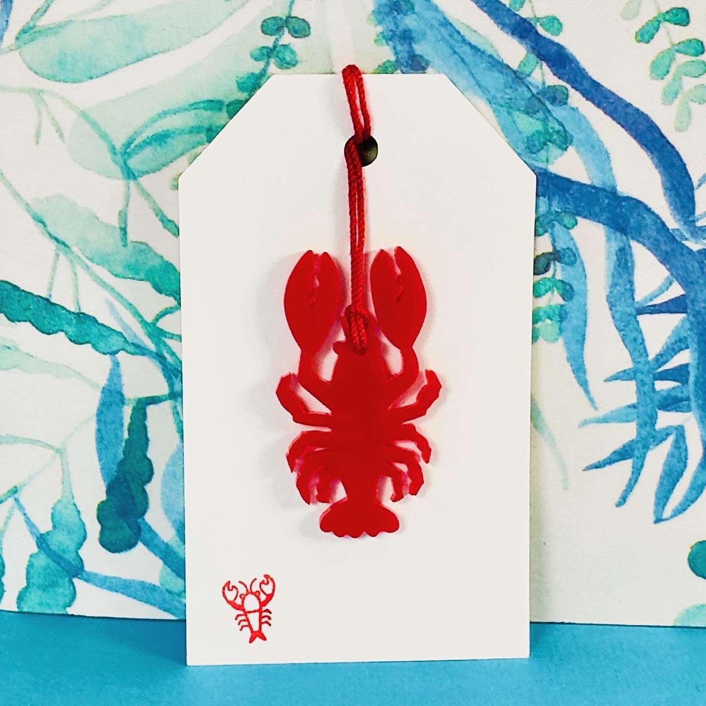 Acrylic Red Lobster Gift Tag