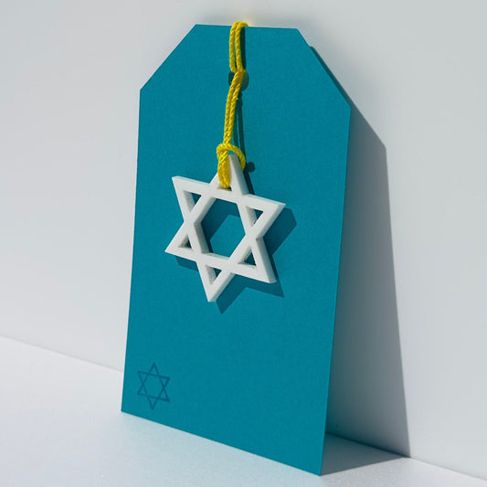 Acrylic Star Of David Gift Tag