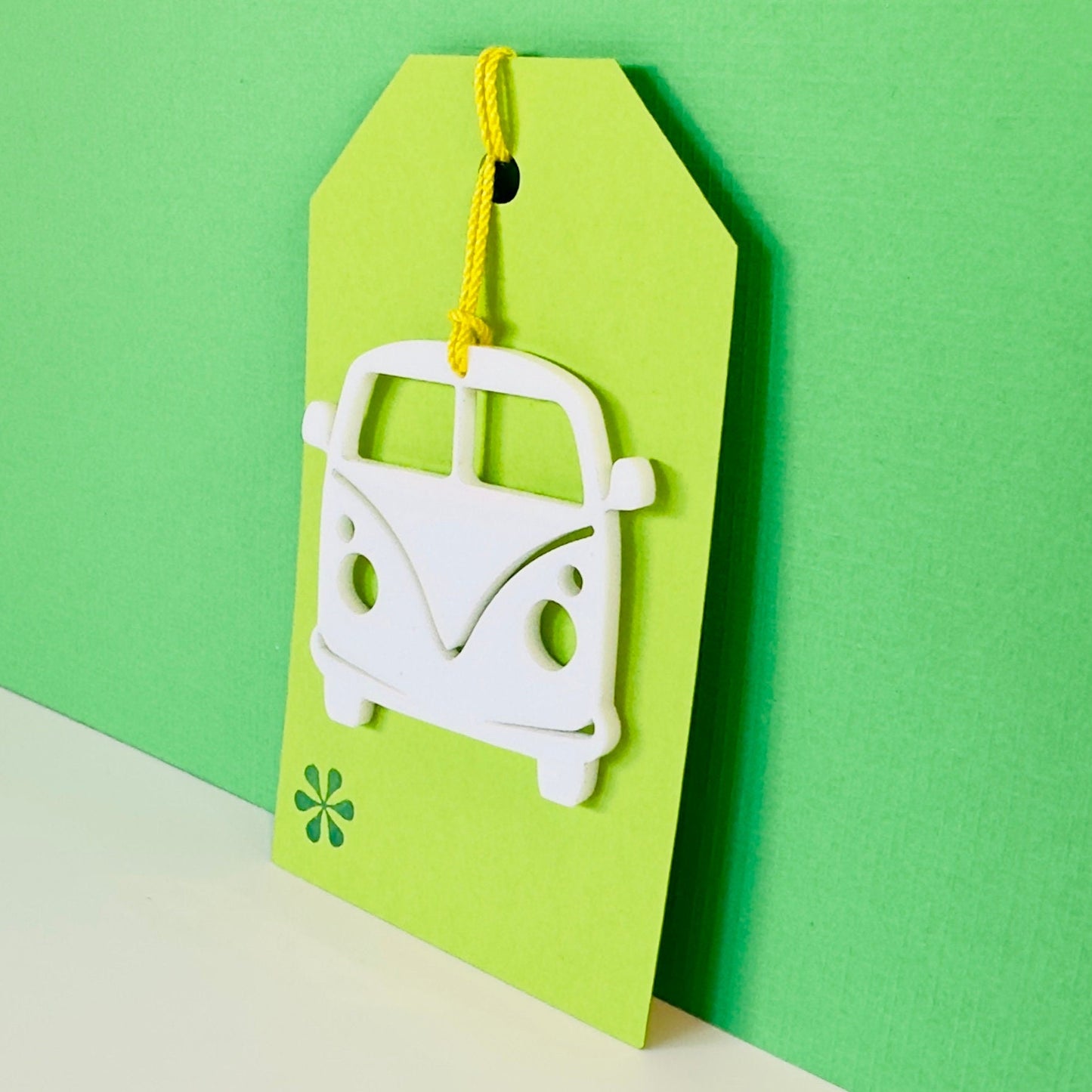 Acrylic VW Bus Gift Tag