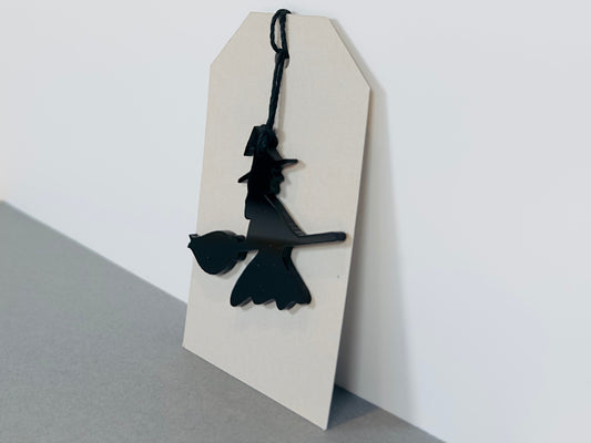 Cute Acrylic Witch Gift Tag