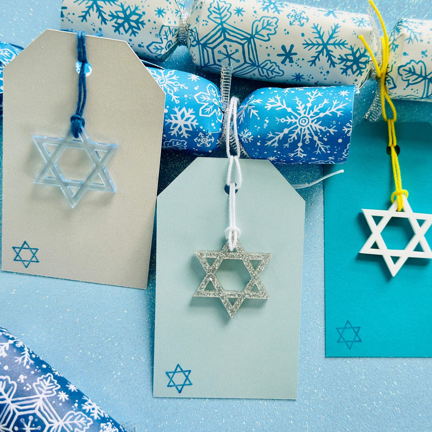 Acrylic Star Of David Gift Tag