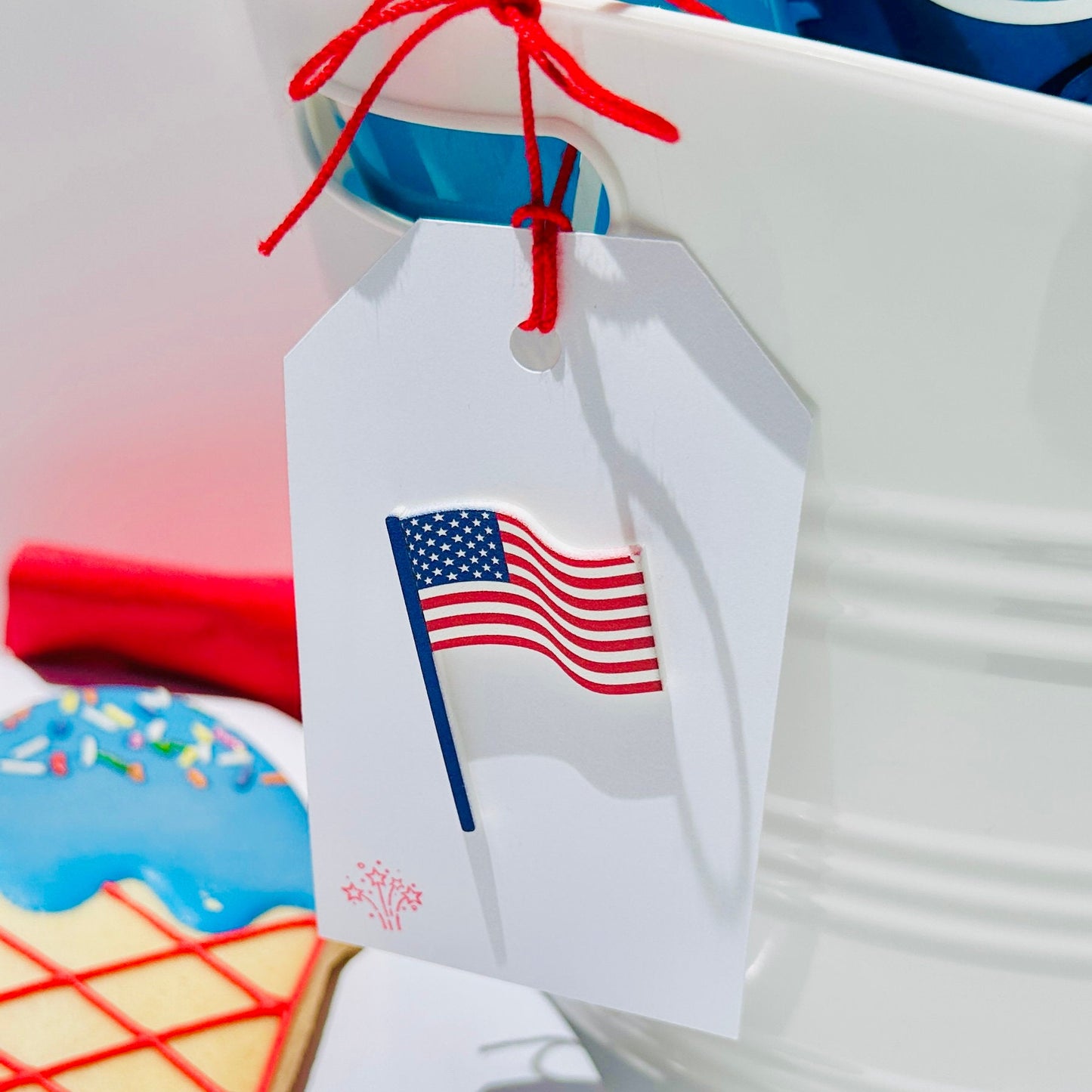 American Flag Gift Tag