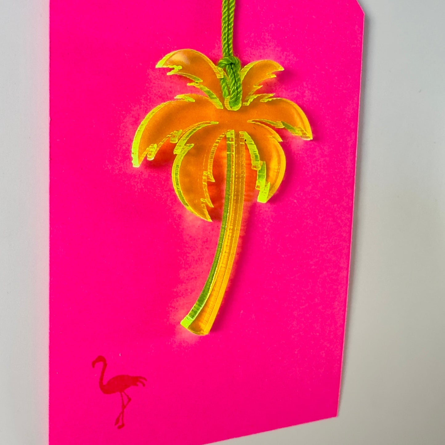 Acrylic Palm Tree Gift Tag