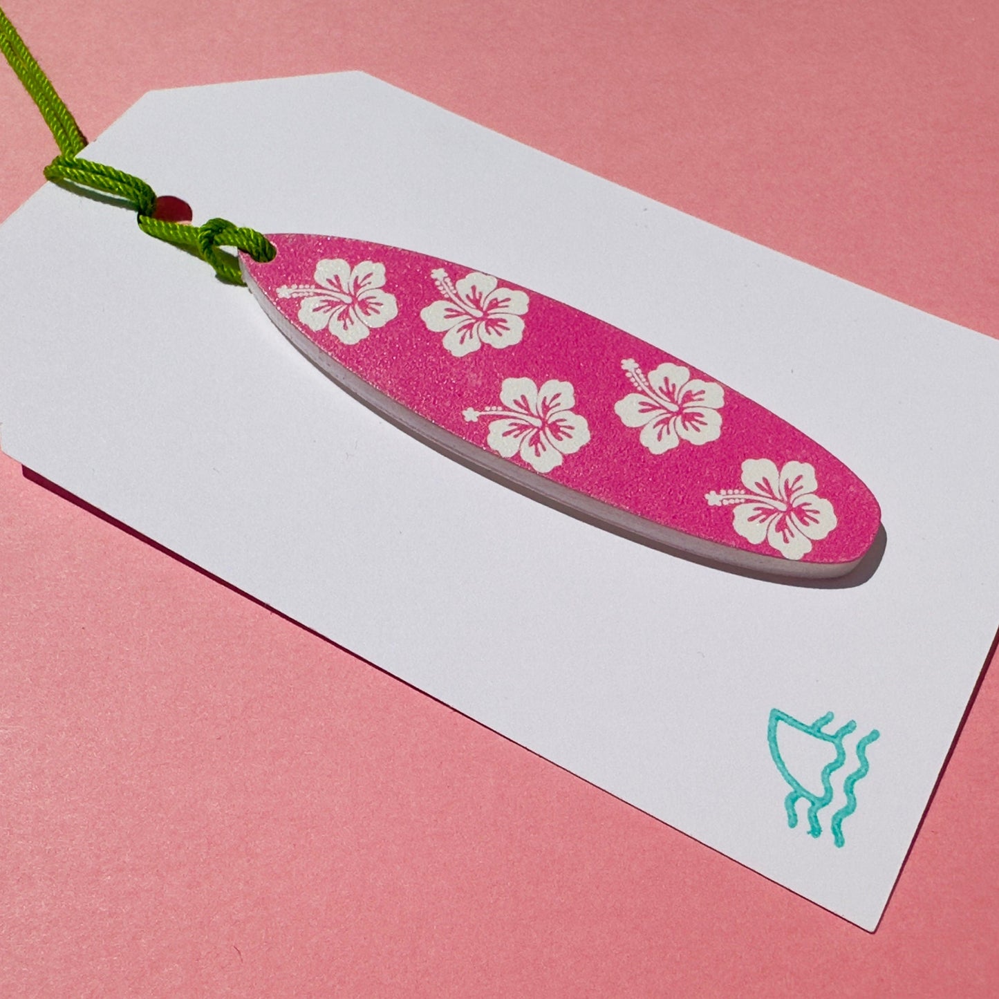 Acrylic Surfboard Gift Tag