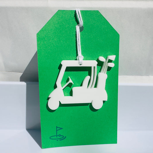 Acrylic Golf Cart Gift Tag