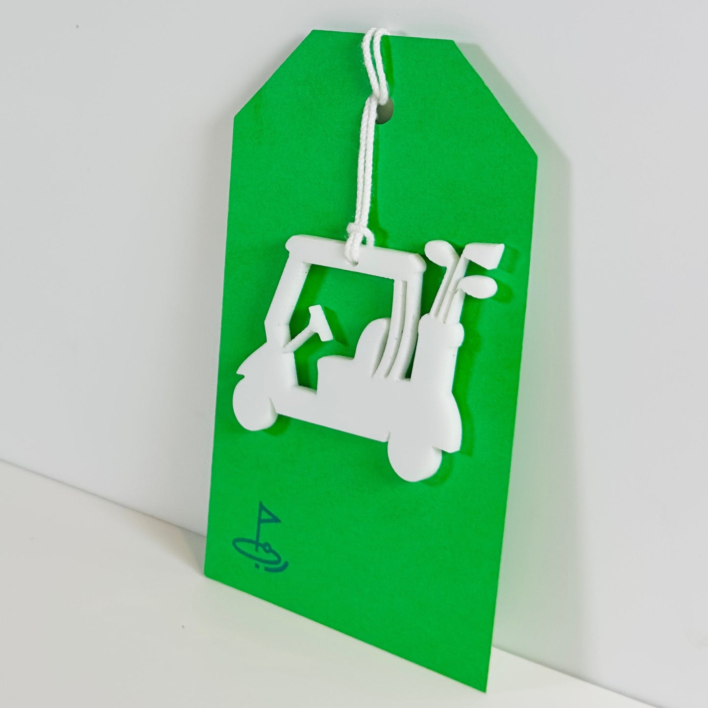 Acrylic Golf Cart Gift Tag
