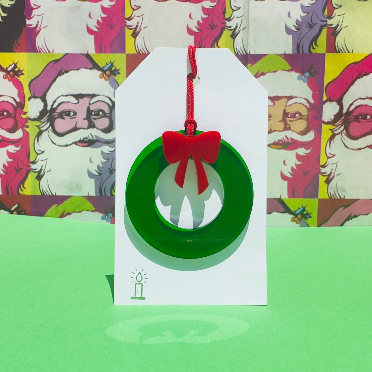 Acrylic Wreath Gift Tag