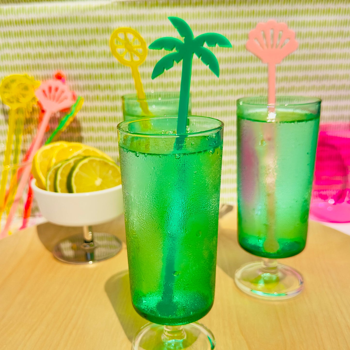 Palm Beach Vibes Acrylic Drink Stirrers