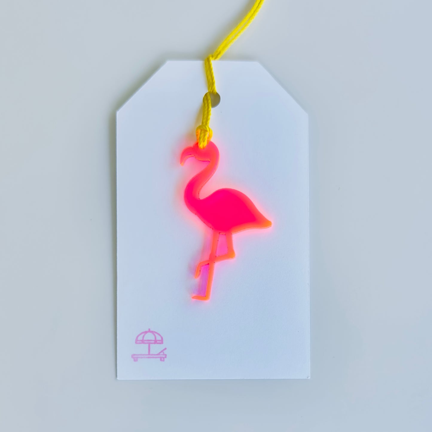 Acrylic Flamingo Gift Tag
