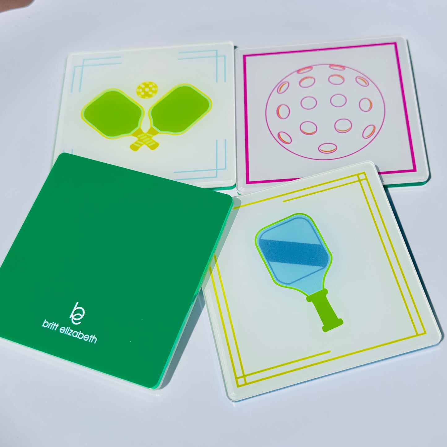 Pickleball Coaster Set