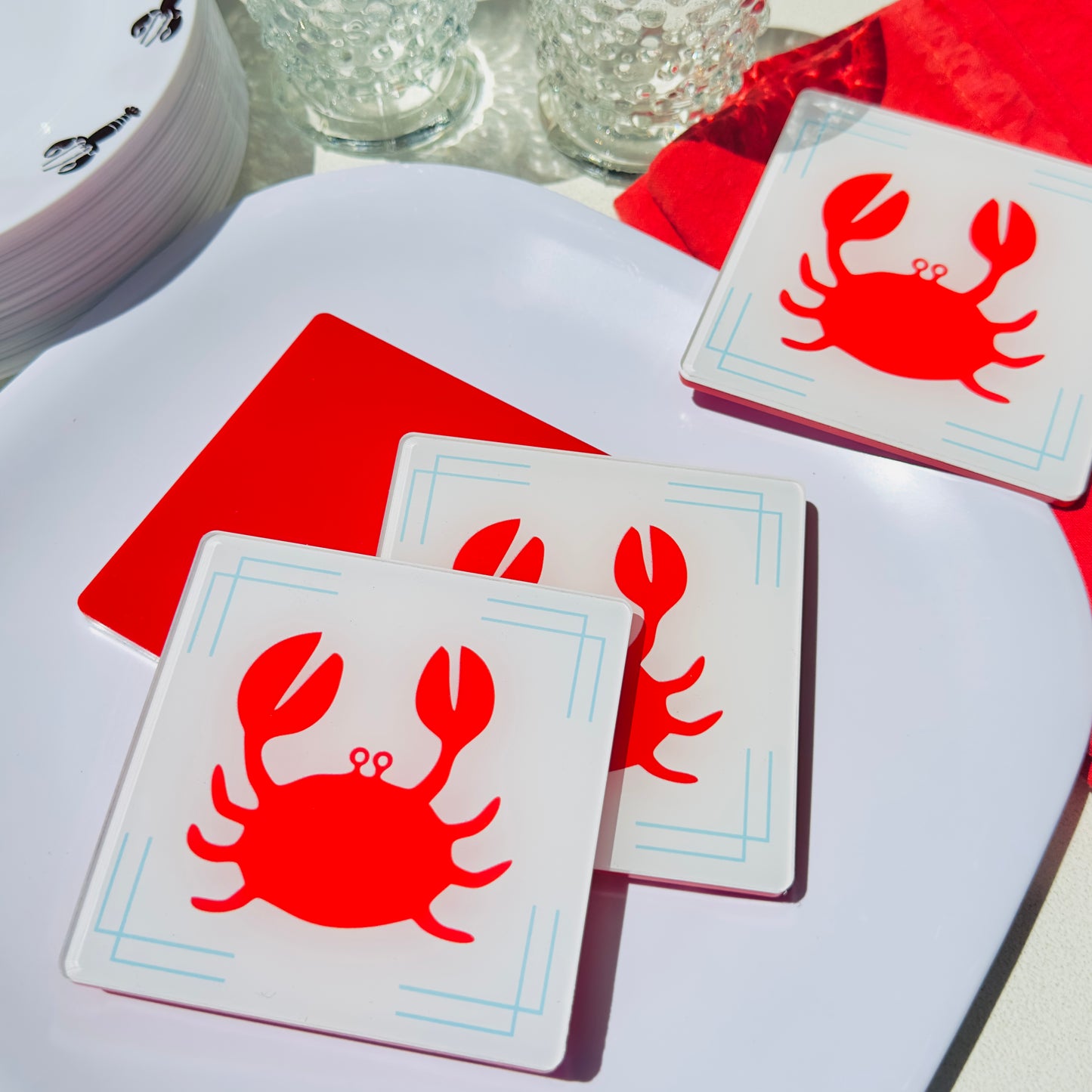 Coastal Crab Coaster Set
