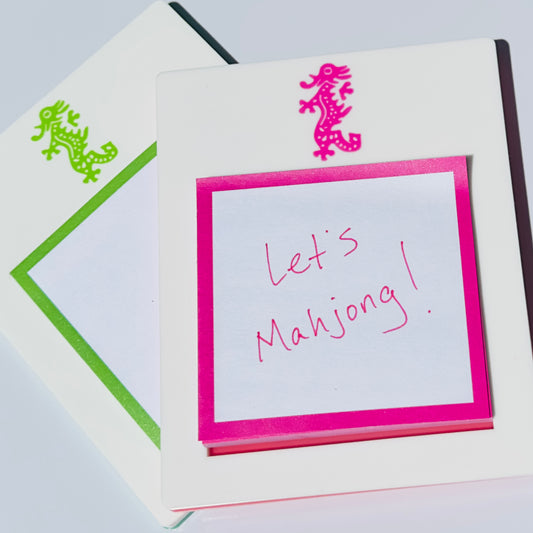 Acrylic Mahjong Post-it-Note Holder