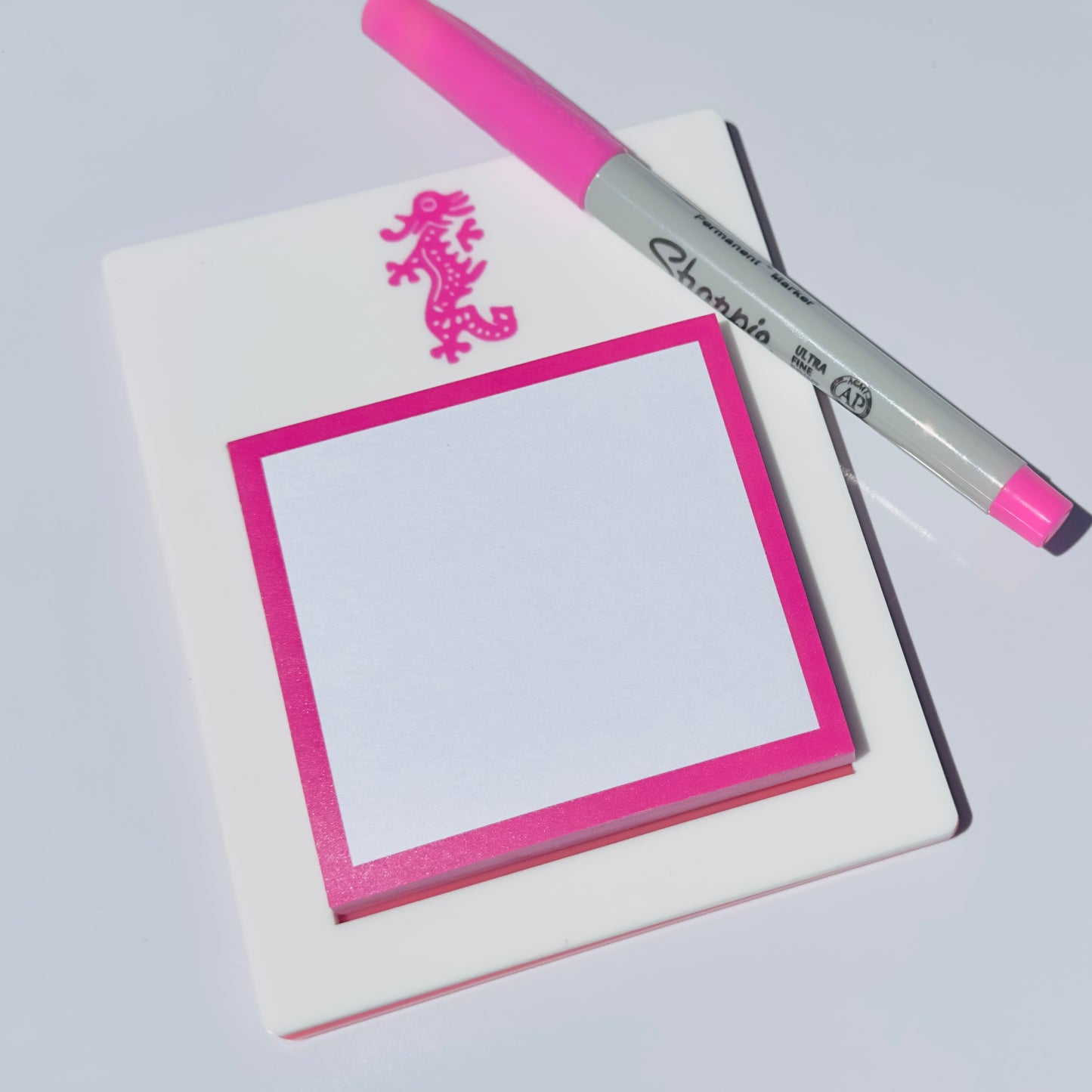 Acrylic Mahjong Post-it-Note Holder