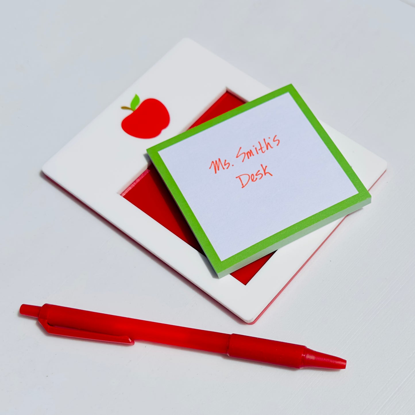 Acrylic Apple Post-it-Note Holder