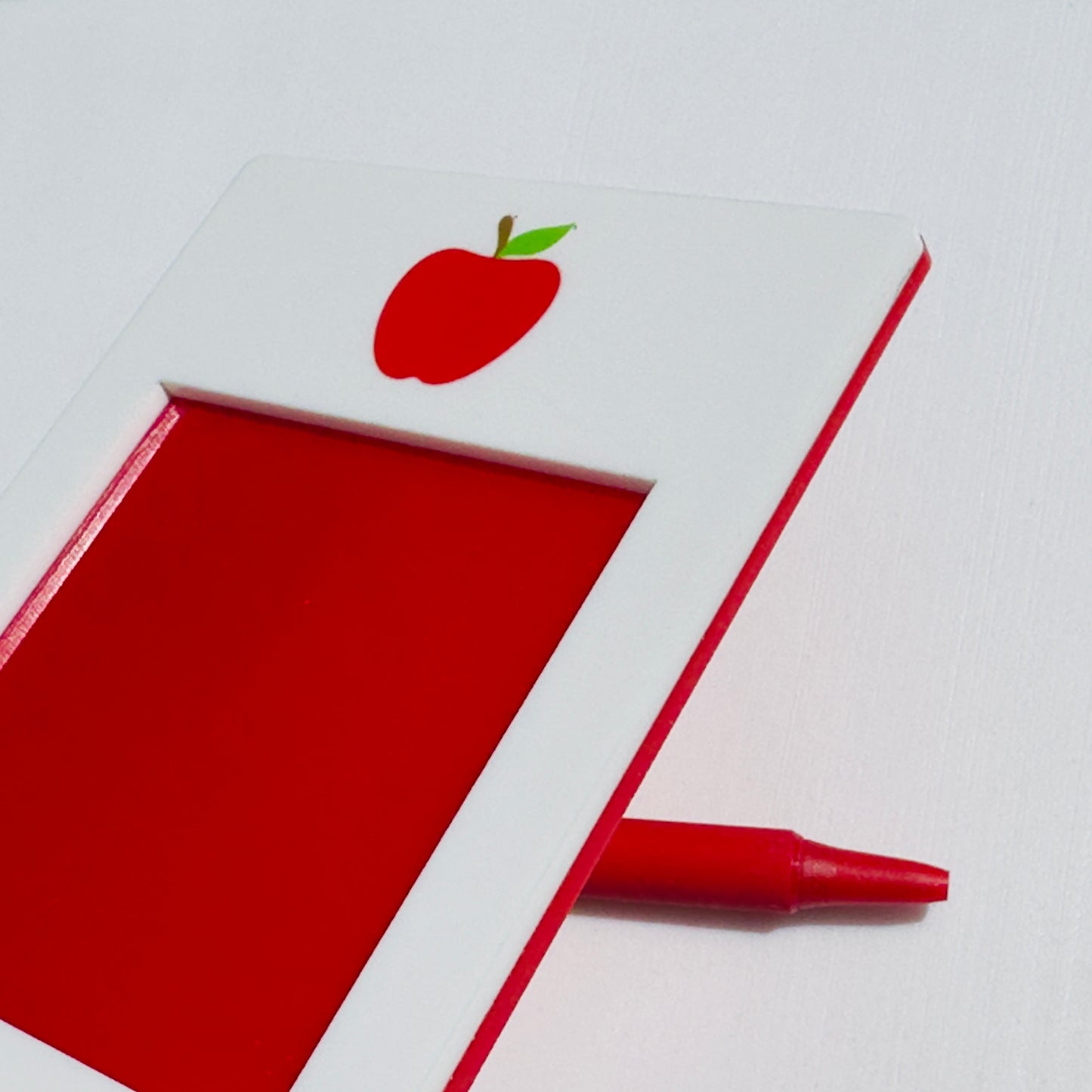 Acrylic Apple Post-it-Note Holder