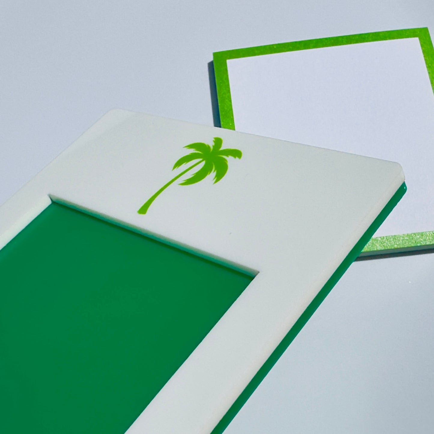 Acrylic Tropical Post-it-Note Holder
