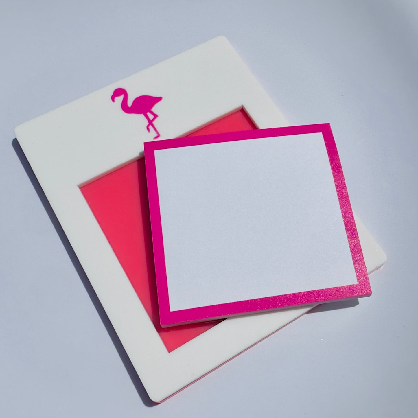 Acrylic Tropical Post-it-Note Holder