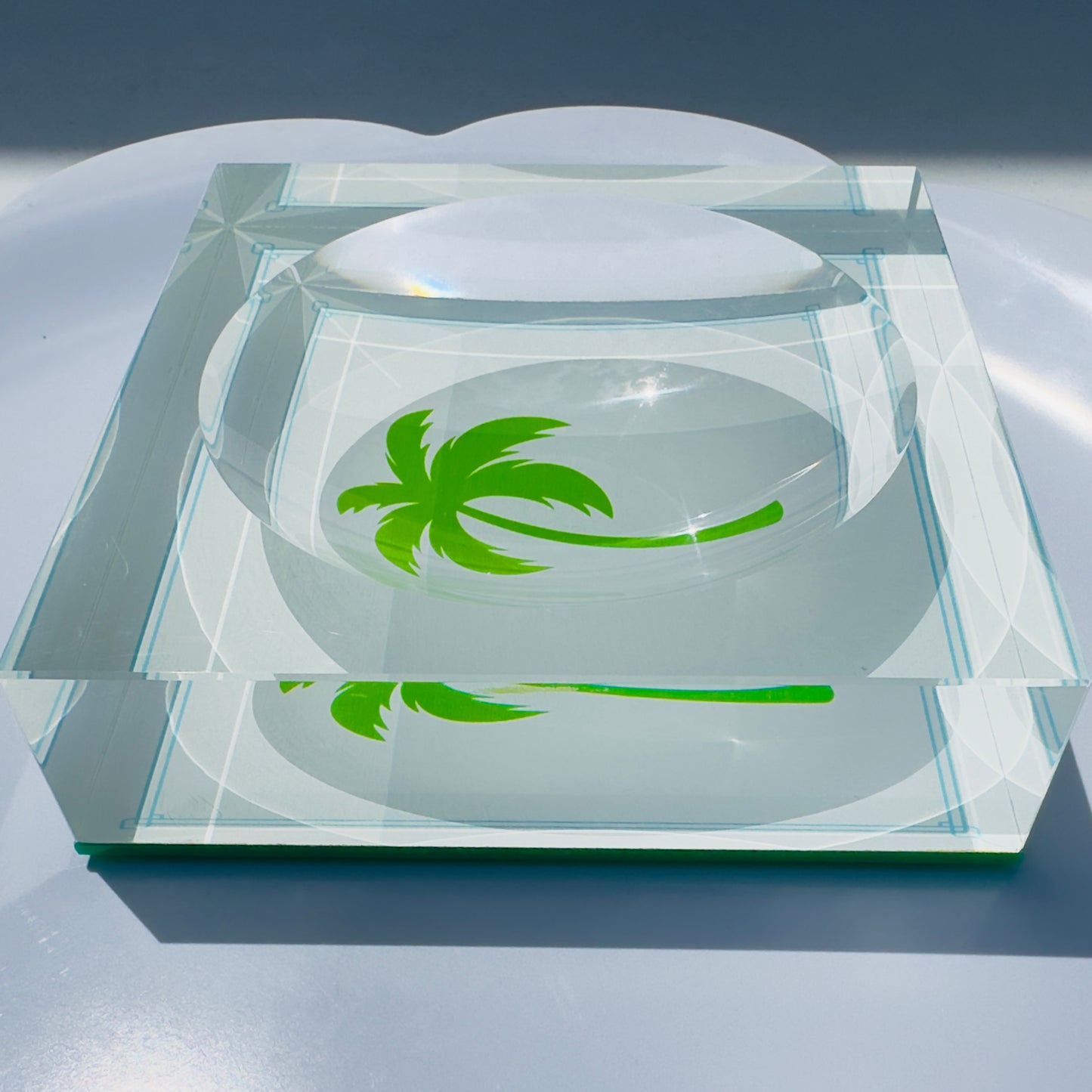 Acrylic Palm Tree Bowl / Catch-All Dish