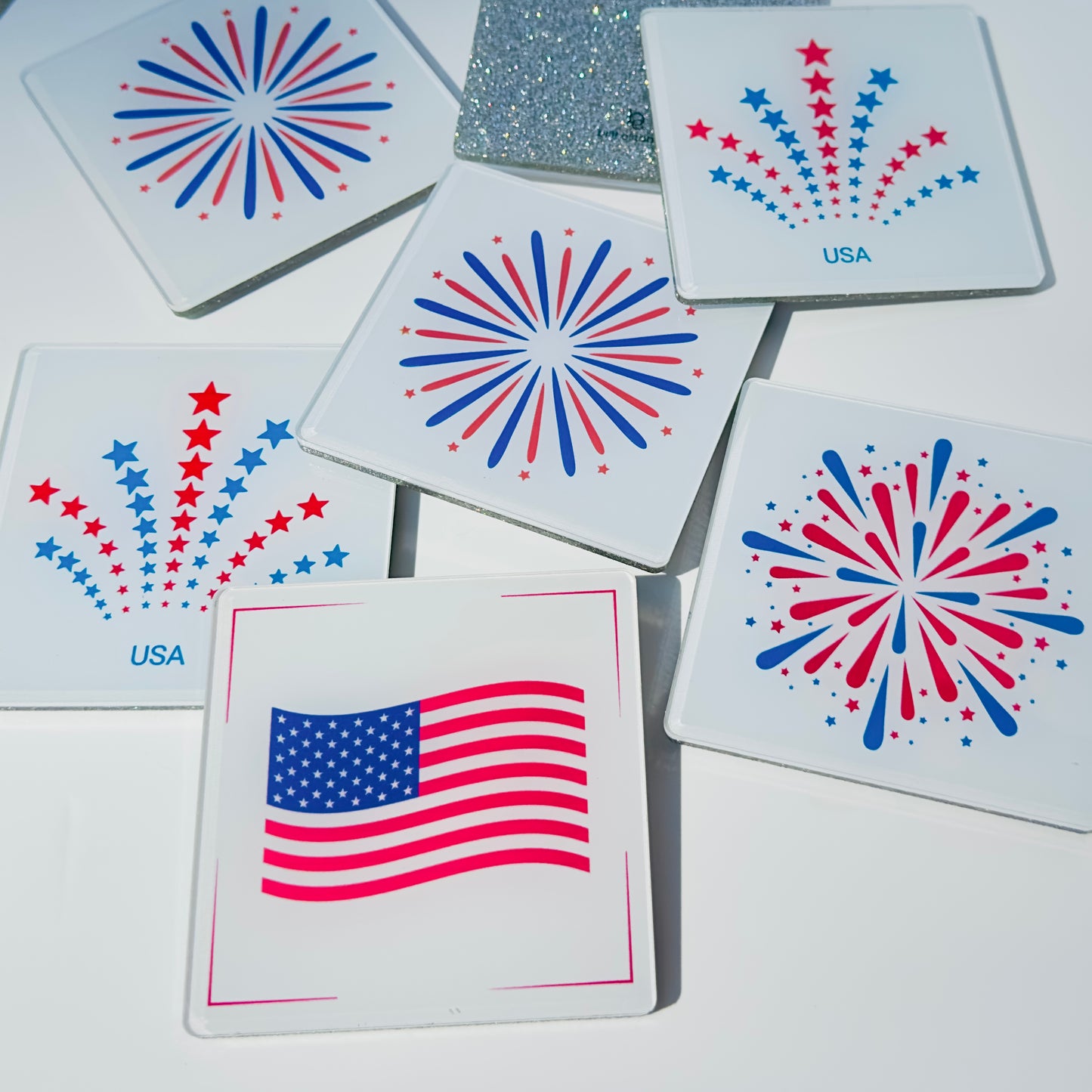 Fourth of July Coaster Set