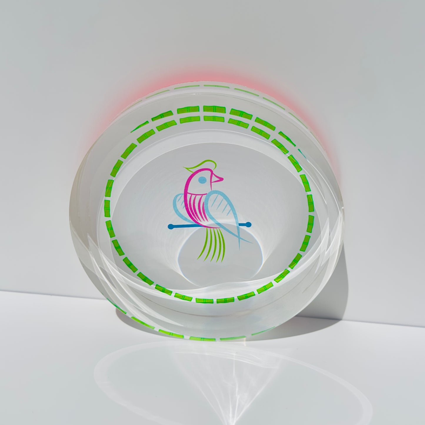 Acrylic Round Mahjong Bird Bam Bowl / Catch-All Dish