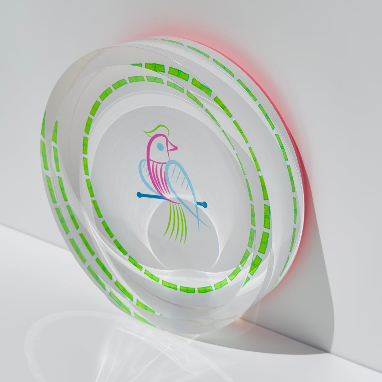 Acrylic Round Mahjong Bird Bam Bowl / Catch-All Dish