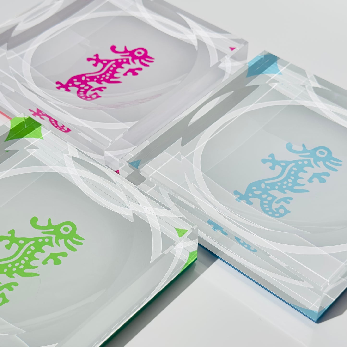 Acrylic Mahjong Dragon Bowl / Catch-All Dish
