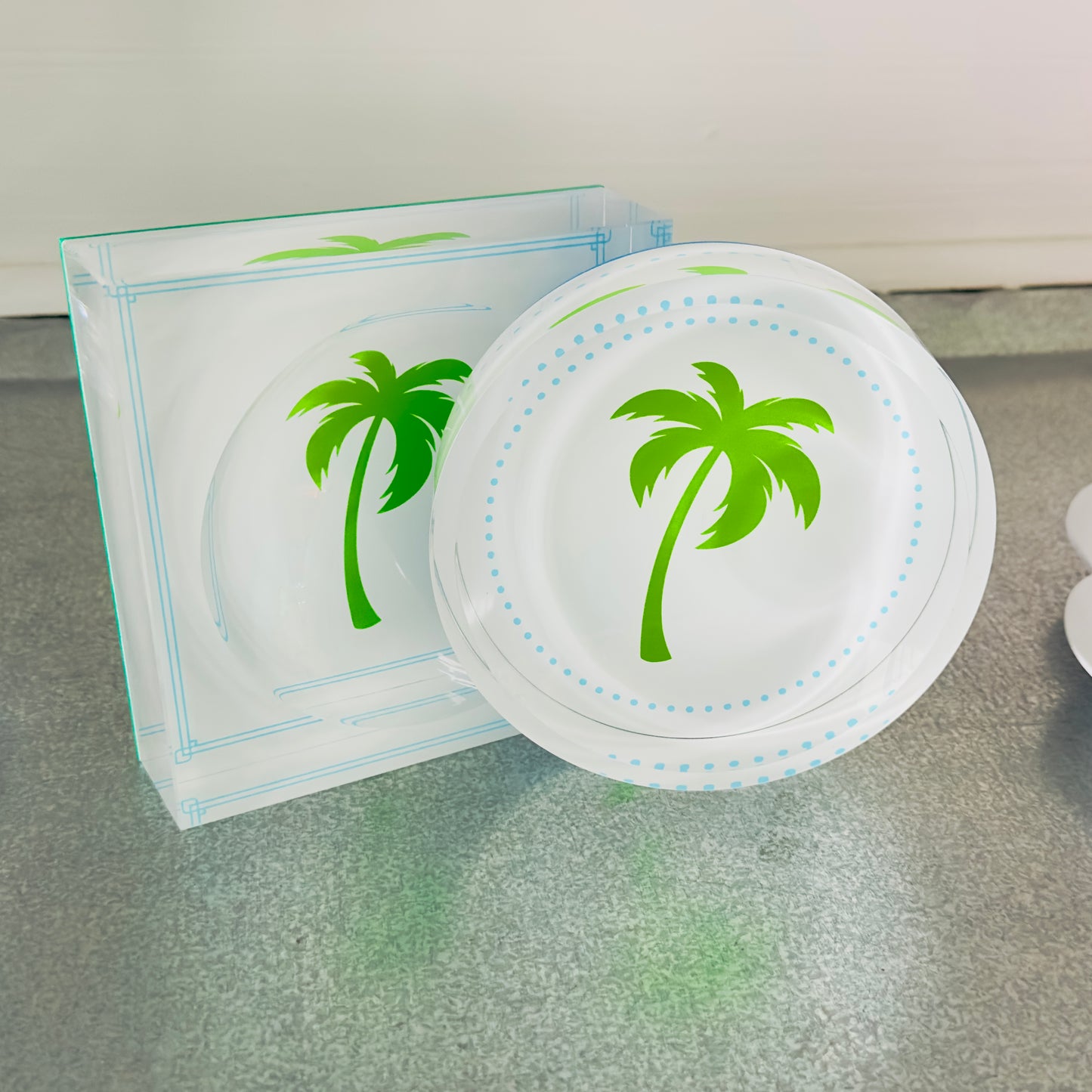 Palm Tree Round Bowl / Catch-All Dish
