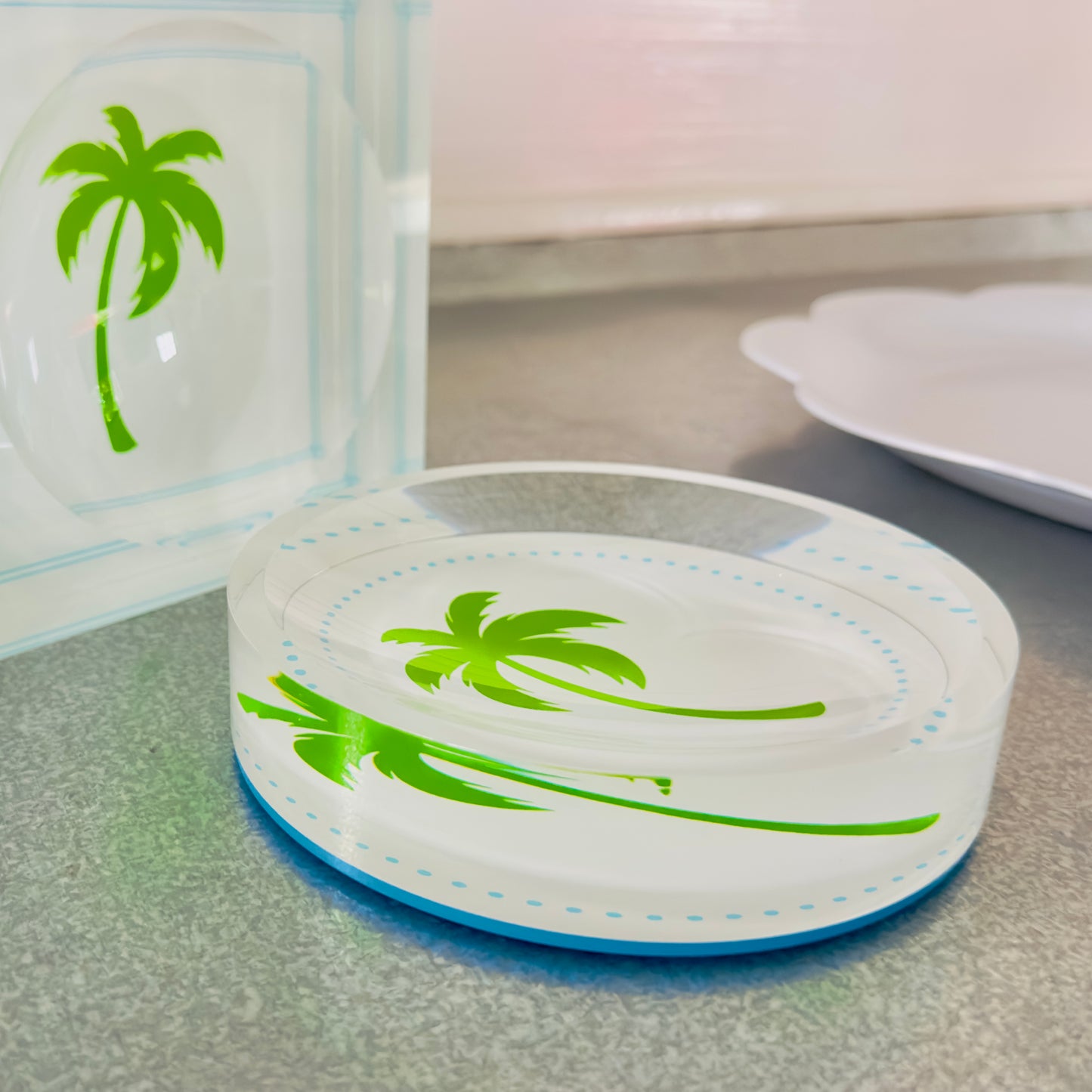 Palm Tree Round Bowl / Catch-All Dish