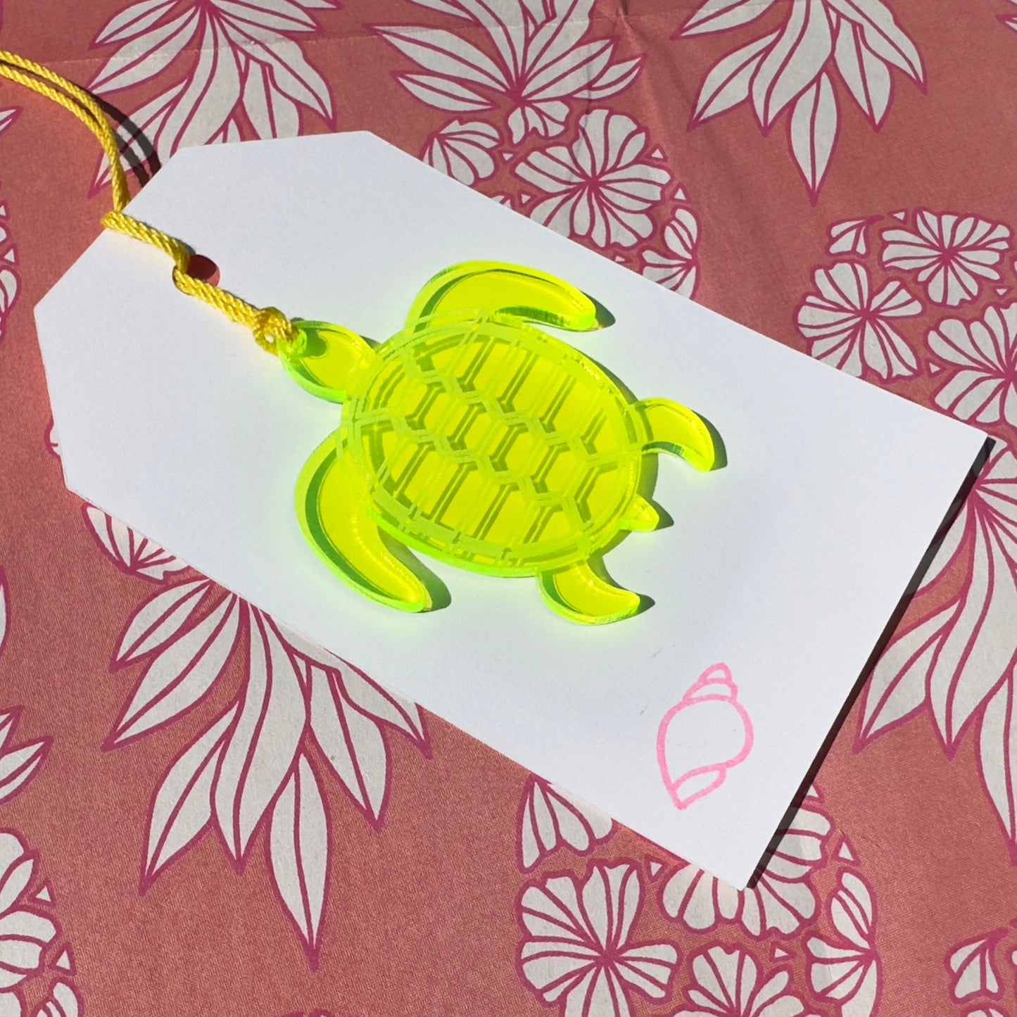 Acrylic Turtle Gift Tag