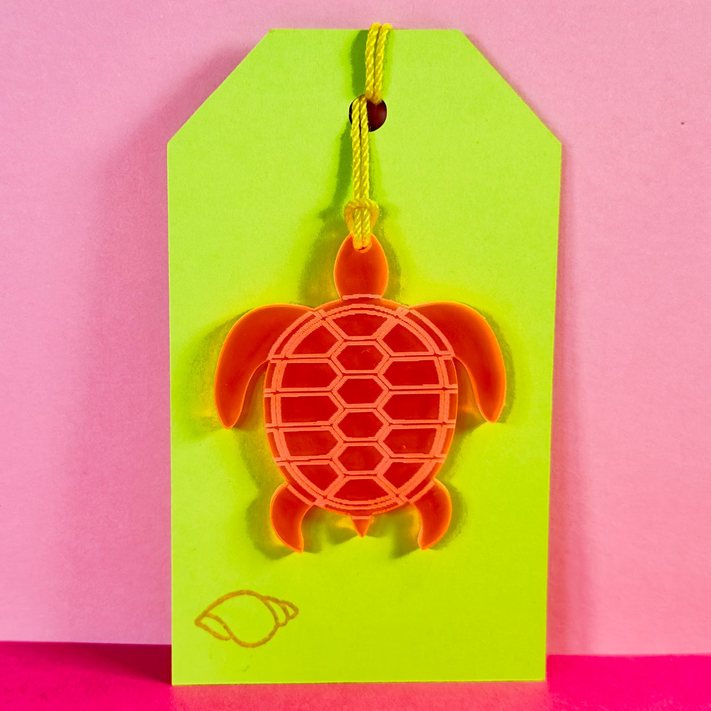Acrylic Turtle Gift Tag
