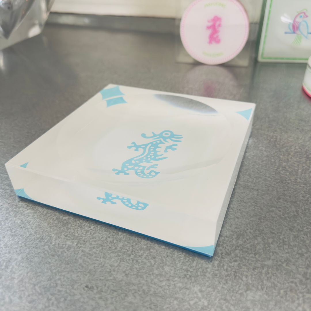 Acrylic Mahjong Dragon Bowl / Catch-All Dish