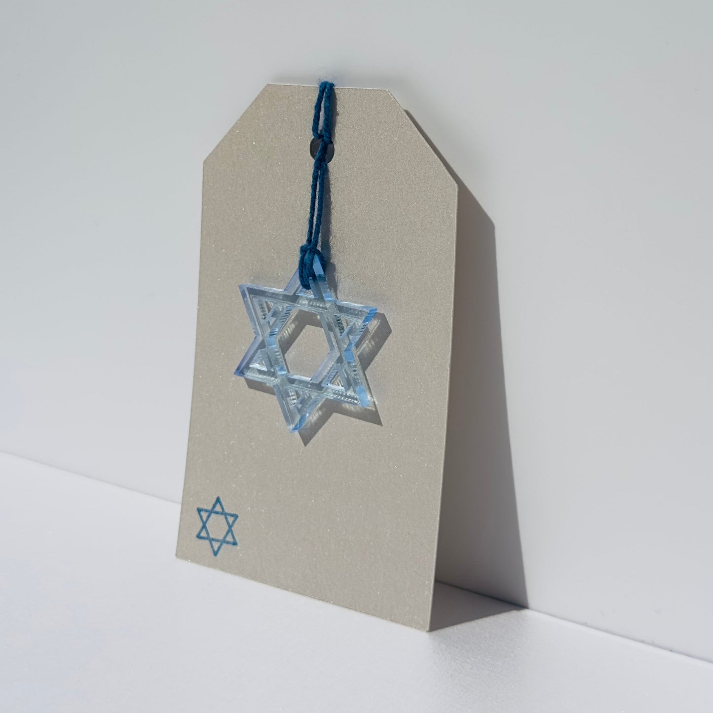Acrylic Star Of David Gift Tag