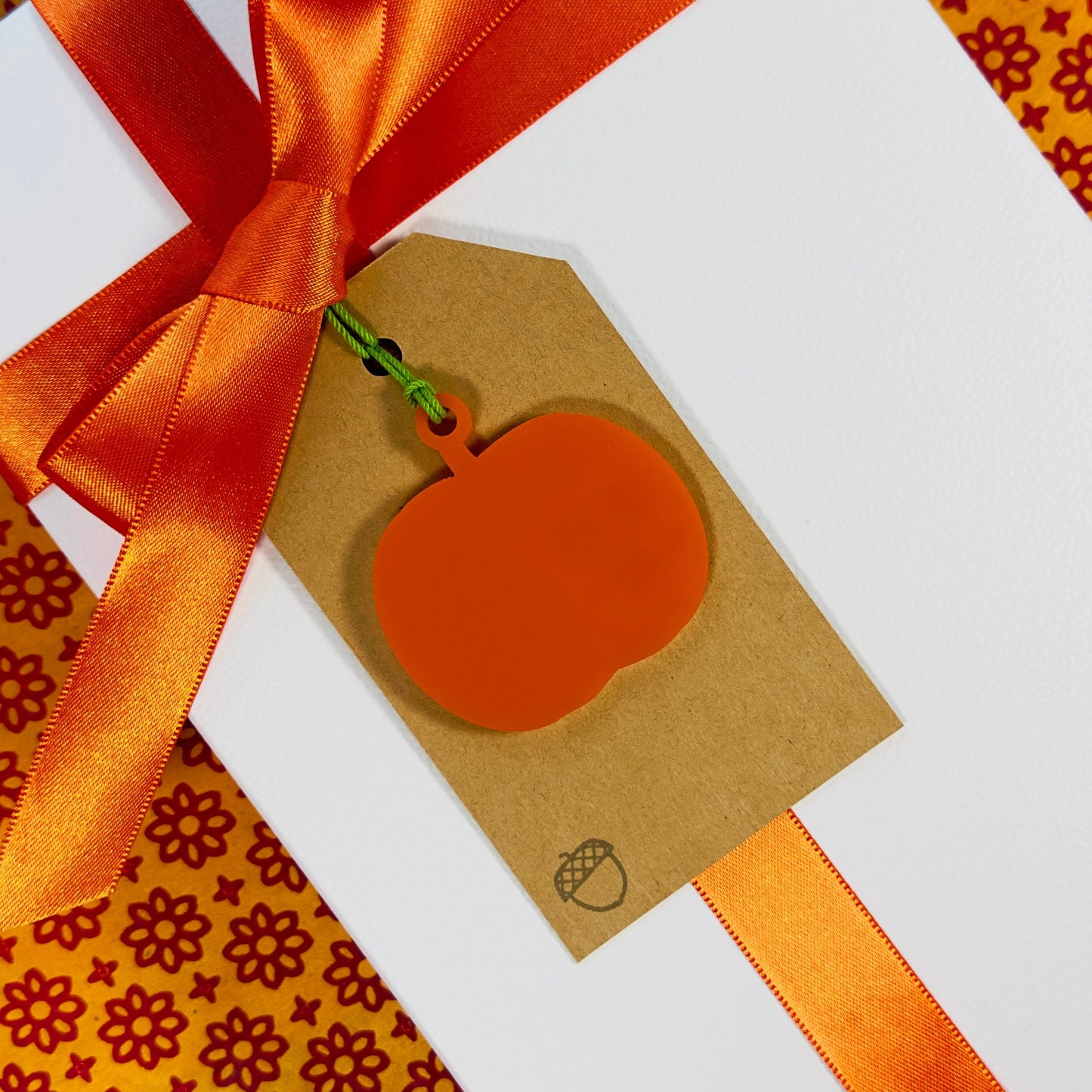 Acrylic Pumpkin Gift Tag