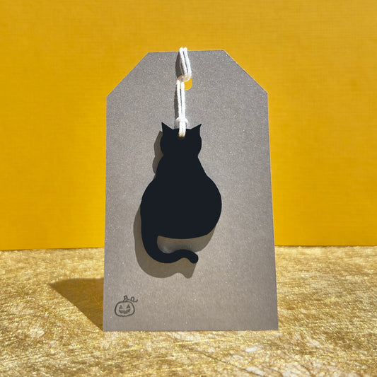 Acrylic Black Cat Gift Tag
