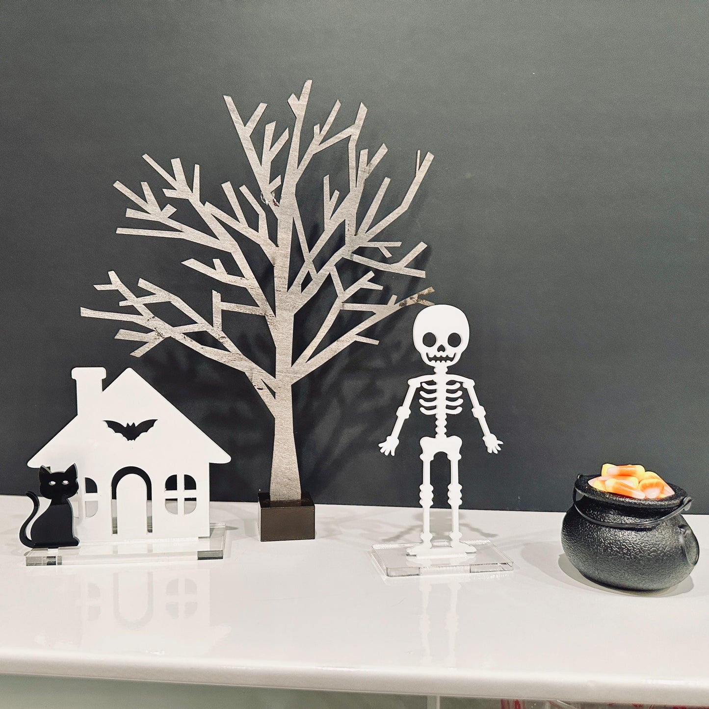 Acrylic Skeleton Halloween Tabletop Decor