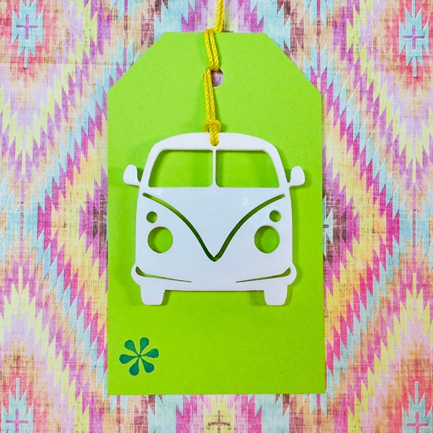 Acrylic VW Bus Gift Tag