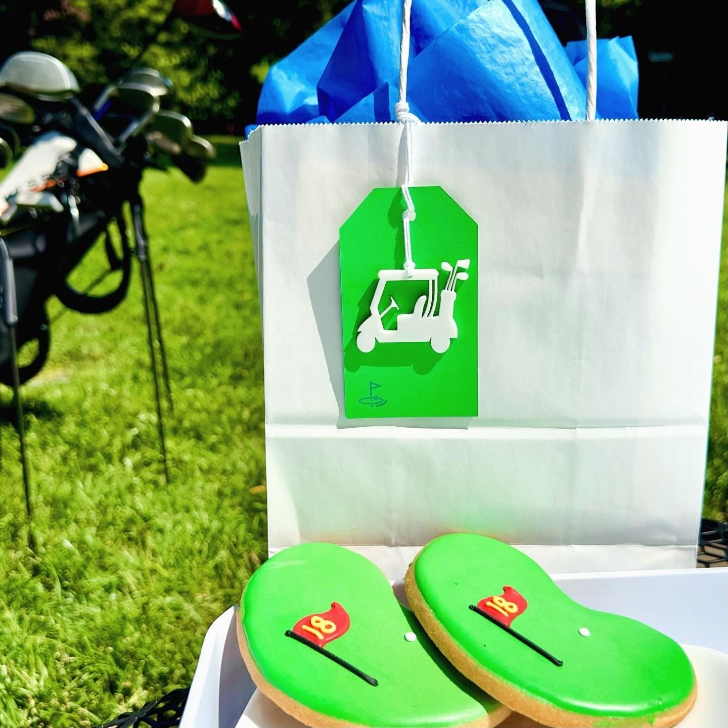 Acrylic Golf Cart Gift Tag