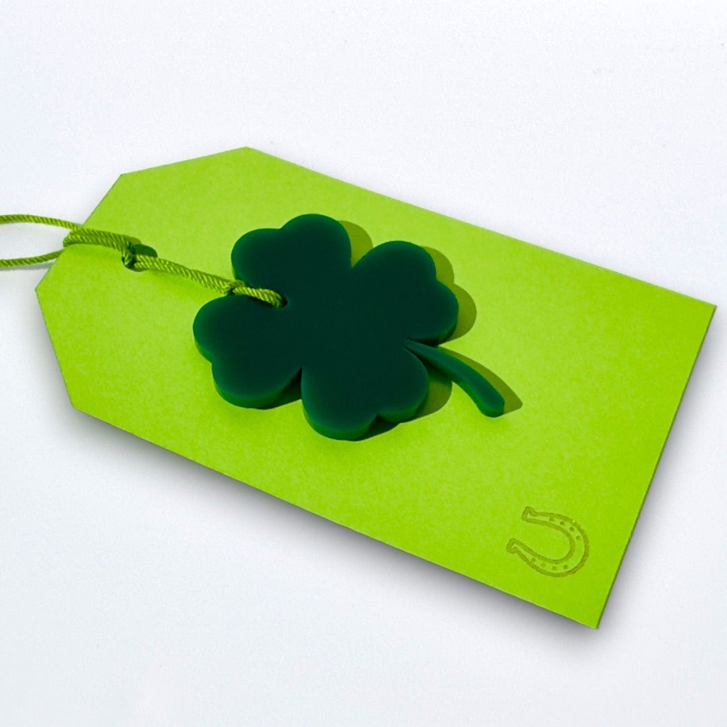 Acrylic Shamrock Gift Tag