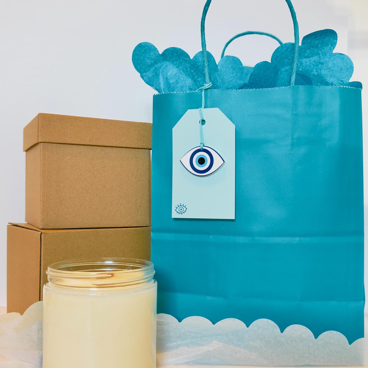 Acrylic Evil Eye Gift Tag